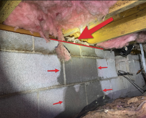 home inspection in a Murfreesboro crawl space, Smith & Smith Home Inspections